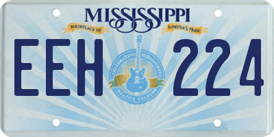MS license plate EEH224