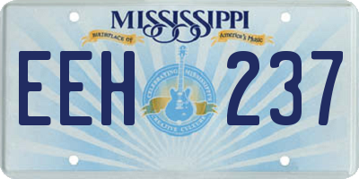 MS license plate EEH237