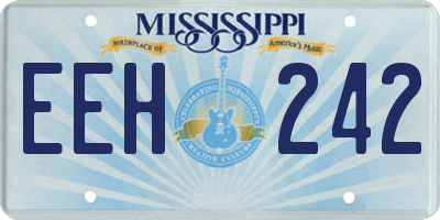 MS license plate EEH242