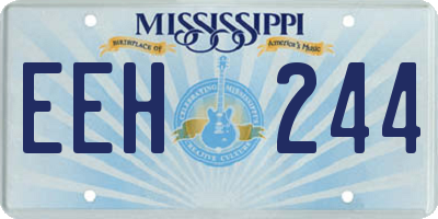 MS license plate EEH244
