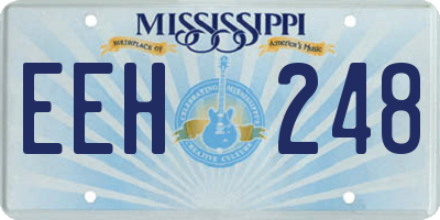 MS license plate EEH248