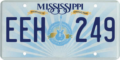 MS license plate EEH249