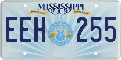 MS license plate EEH255