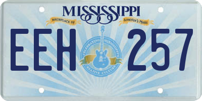 MS license plate EEH257