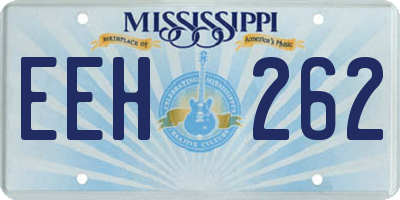 MS license plate EEH262