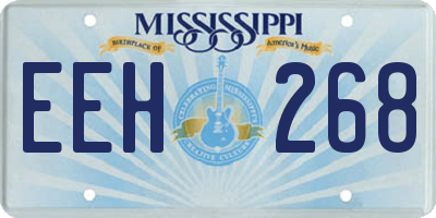 MS license plate EEH268