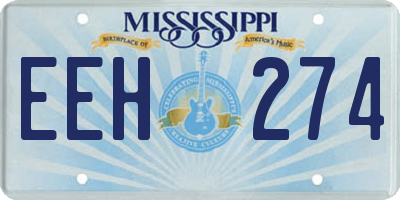 MS license plate EEH274