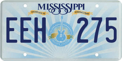 MS license plate EEH275