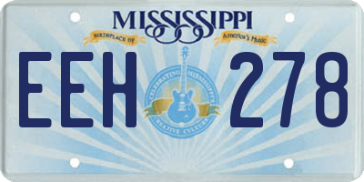 MS license plate EEH278