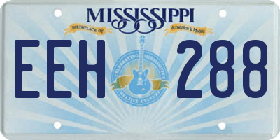 MS license plate EEH288