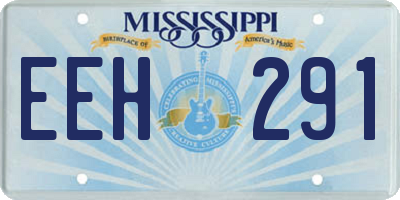 MS license plate EEH291
