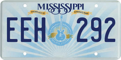 MS license plate EEH292