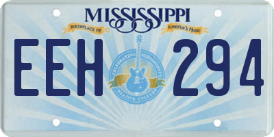 MS license plate EEH294