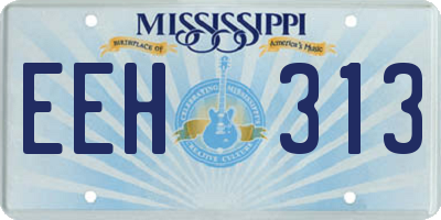 MS license plate EEH313
