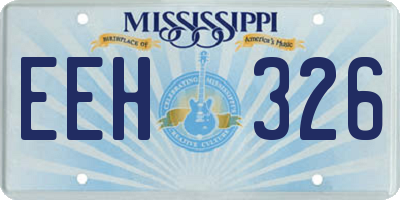 MS license plate EEH326