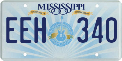 MS license plate EEH340