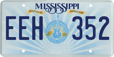 MS license plate EEH352