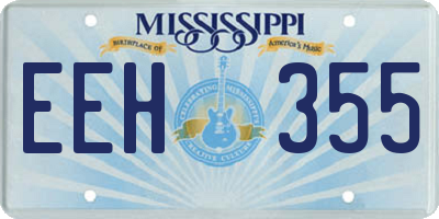 MS license plate EEH355