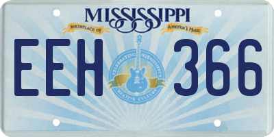 MS license plate EEH366