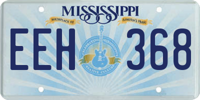 MS license plate EEH368
