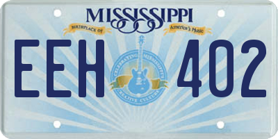 MS license plate EEH402