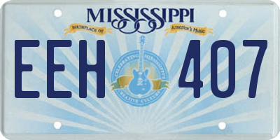 MS license plate EEH407
