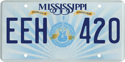 MS license plate EEH420