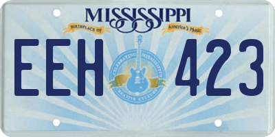 MS license plate EEH423