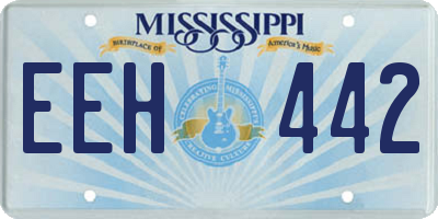 MS license plate EEH442