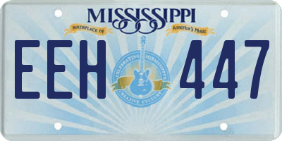 MS license plate EEH447