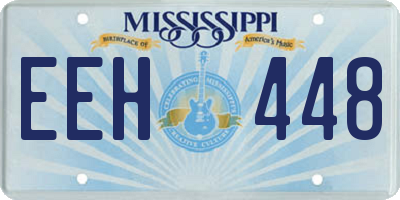MS license plate EEH448
