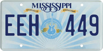 MS license plate EEH449