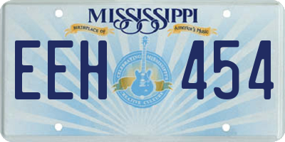 MS license plate EEH454