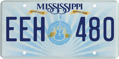 MS license plate EEH480