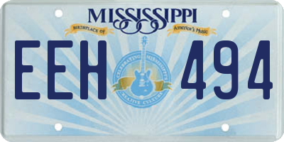 MS license plate EEH494