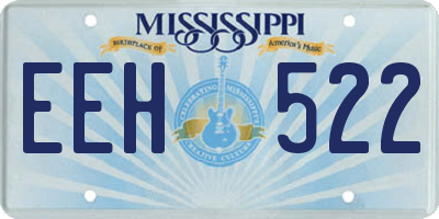 MS license plate EEH522