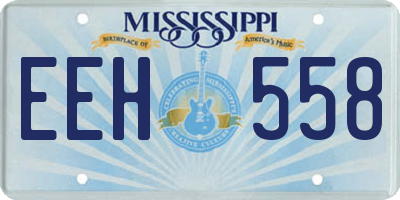 MS license plate EEH558