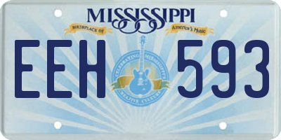 MS license plate EEH593