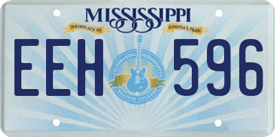 MS license plate EEH596