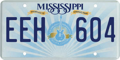 MS license plate EEH604