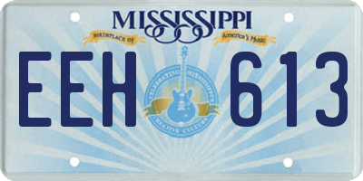 MS license plate EEH613