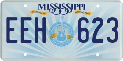 MS license plate EEH623