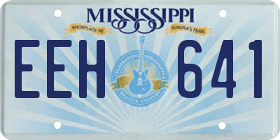 MS license plate EEH641