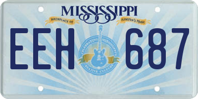 MS license plate EEH687