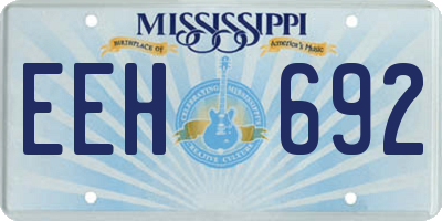 MS license plate EEH692