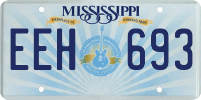 MS license plate EEH693