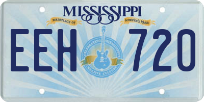 MS license plate EEH720