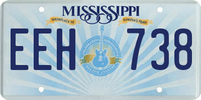 MS license plate EEH738