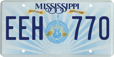 MS license plate EEH770
