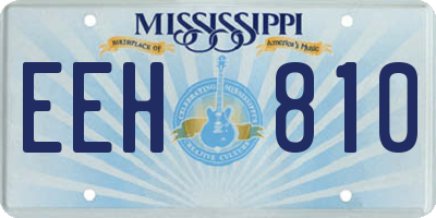 MS license plate EEH810